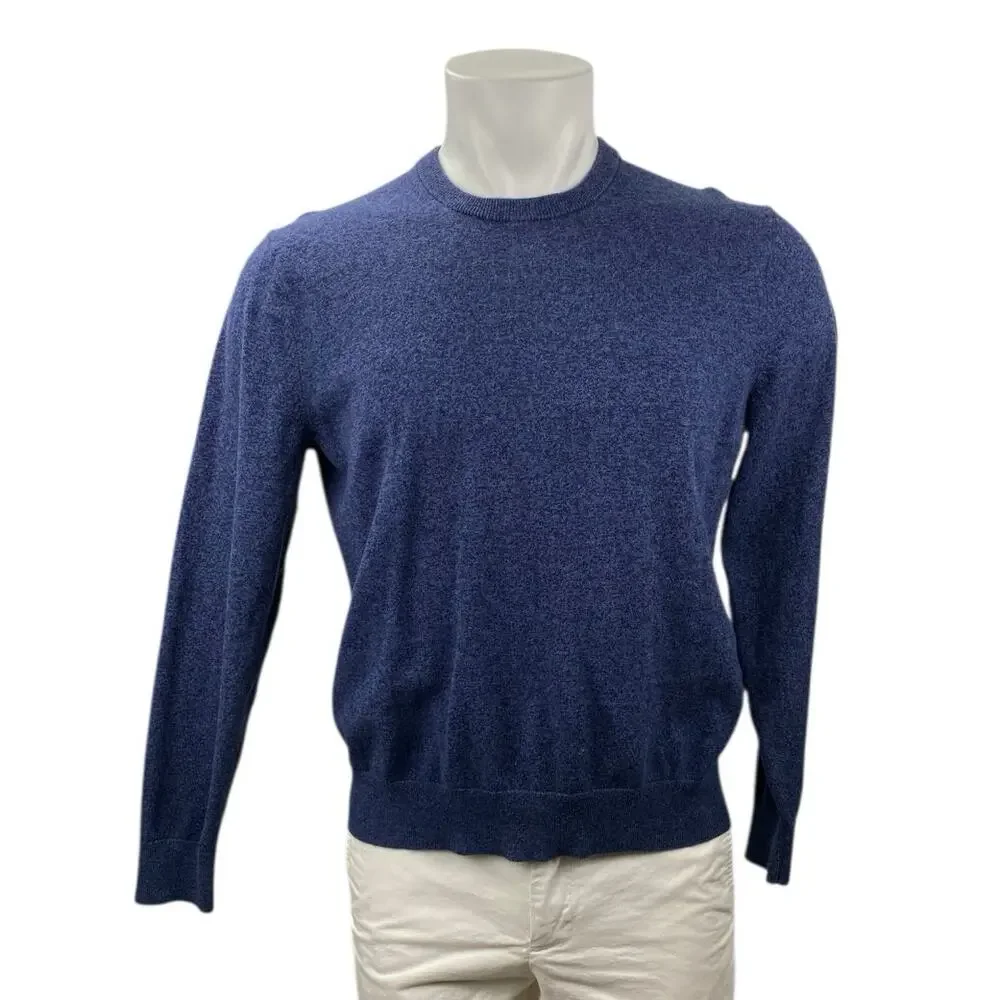 Banana Republic Premium Luxe Yarn Men's Navy Blue Crew Neck Sweater Top Size M